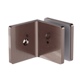 Nero 90 Degree Glass To Wall Bracket 10Mm Glass - Brushed Bronze