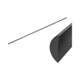 Nero Half Round Water Seal Rail 750Mm - Gunmetal