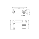 Nero Ss316L 35Mm Premium Universal Wall Basin/Bath Mixer Body Only