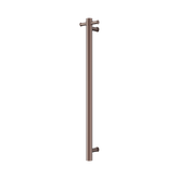 Nero Mecca 240V Single Vertical Heated Towel Rail - Brushed Bronze