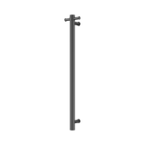 Nero Mecca 240V Single Vertical Heated Towel Rail - Graphite