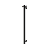 Nero Mecca 240V Single Vertical Heated Towel Rail - Matte Black