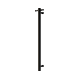 Nero Mecca 240V Single Vertical Heated Towel Rail - Matte Black