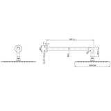 Aspire Nuovo Overhead Shower With Arm (300mm Head 400mm Arm) - Brushed Nickel