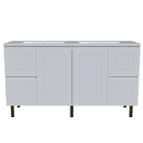 Timberline Nevada Classic Vanity Dbl Bowl Alpha Ceramic Top On Legs - 1500mm