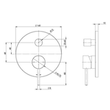 Shower/Bath Diverter Phoenix Pina Mixer - Brushed Nickel