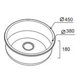 Yarra Single Bowl Bar Abey Sink 450mm