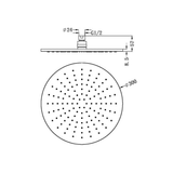 Nero 300Mm Round Shower Head - Matte Black