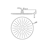 Nero 300Mm Round Shower Head - Matte Black