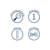 1 & 5x Magnification Chrome Wall Mounted Thermogroup Shaving Thermogroup Mirror, 200mm Diameter - Matt Black