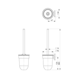 Radii Phoenix Toilet Brush & Holder Round - Chrome