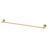Phoenix Radii Single Towel Rail 800Mm Round Plate - Brushed Gold