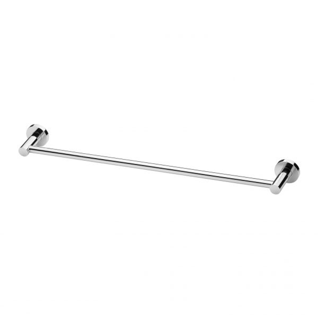 Phoenix RadII Single Towel Rail 600Mm Round Plate - Chrome
