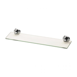 Radii Glass Phoenix Shelf Round Plate - Chrome