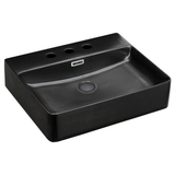 Fienza Petra Matt Black Above Counter Basin 500 X 420 X 120Mm (3 Tap)