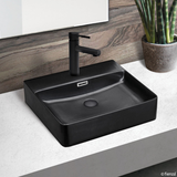 Fienza Petra Matt Black Above Counter Basin 500 X 420 X 120Mm