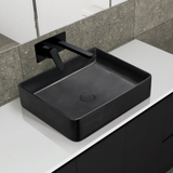 Luciana Matte Black Above Counter Fienza Basin