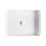 Eleanor Fluted Rectangle Fienza Above Counter Basin Gloss White 500X380X100mm Rb467