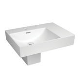 Fienza Tono 600 Wall Hung Basin With Shroud Left Hand Bowl Ceramic 1Th