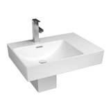 Fienza Tono 600 Wall Hung Basin With Shroud Left Hand Bowl Ceramic 1Th