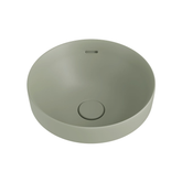 Aluca Round Fienza Semi-Inset Basin - Matte Olive