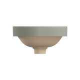 Aluca Round Fienza Semi-Inset Basin - Matte Olive