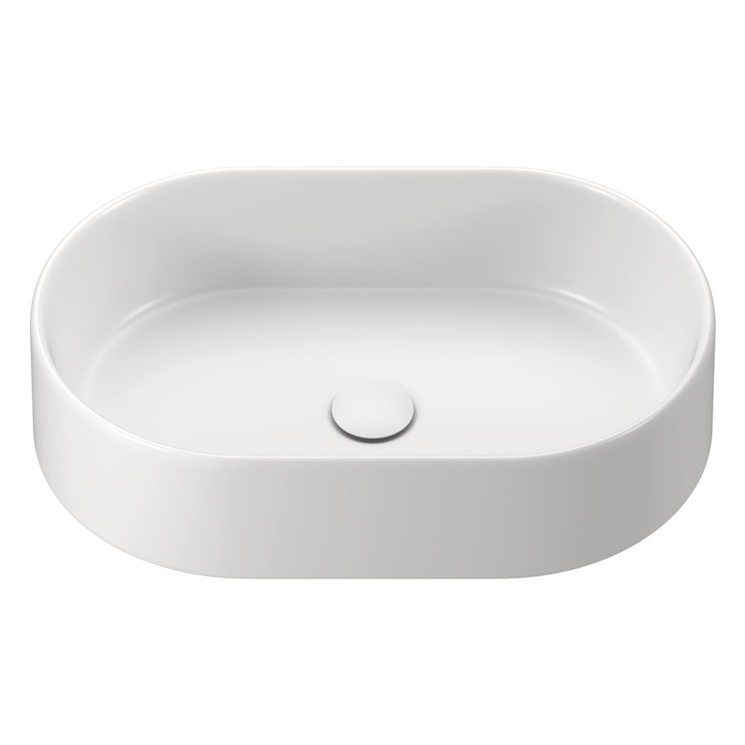 Fienza Aluca Pill Above Counter Basin 510X310X120mm - Matte White