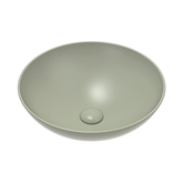 Aluca Slim Edge Basin 400mm Matte Olive Ceramic Fienza Above Counter