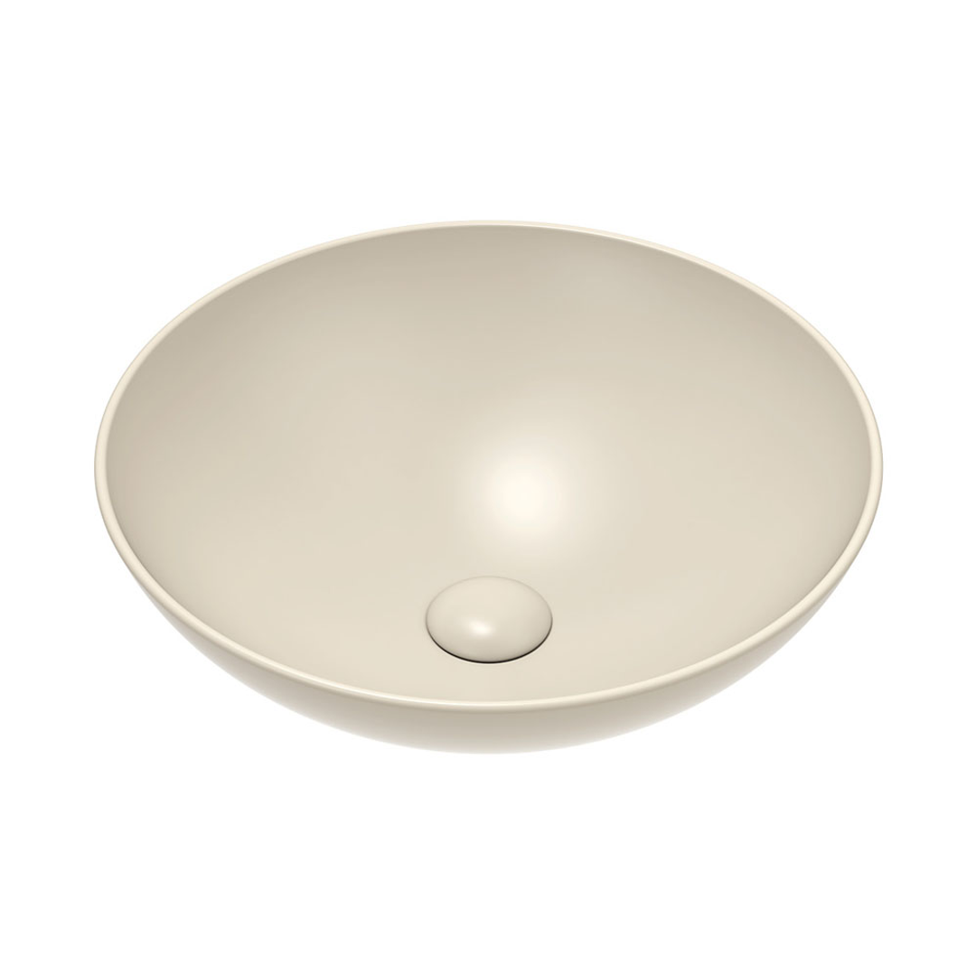Fienza Aluca Slim Edge Basin 400mm Ceramic Above Counter - Khaki
