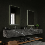 Remer R-Series Backlit Led 1200X750 Mirror With Demister - Manhattan Black Frame