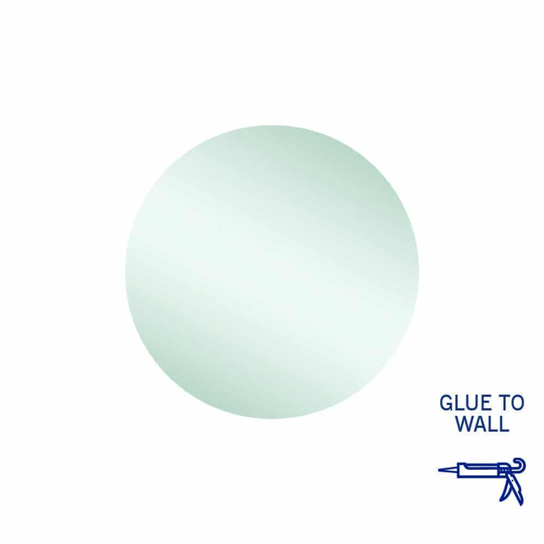 Thermogroup Rio Polished Edge Round Mirror 500mmØ - Glue to Wall