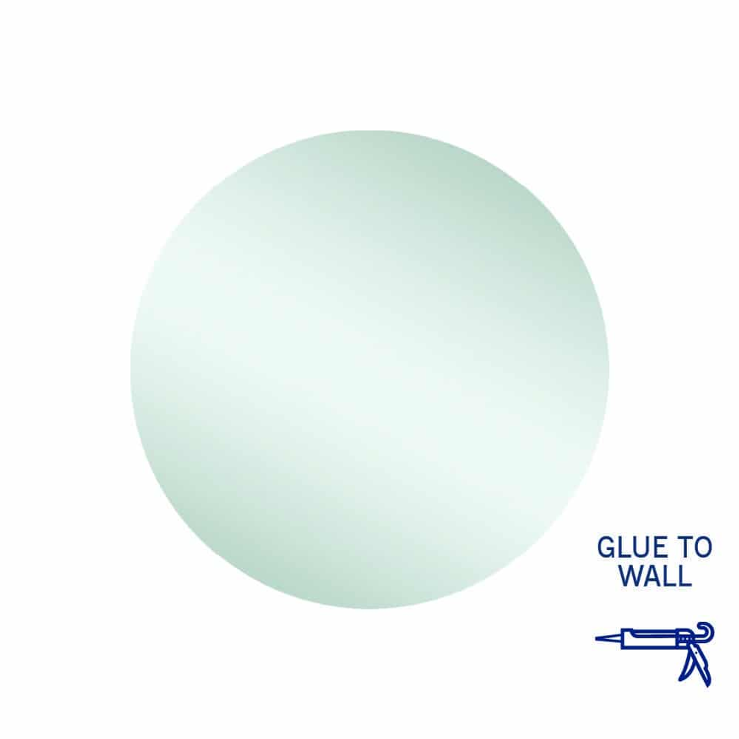 Thermogroup Rio Polished Edge Round Mirror 600mmØ - Glue to Wall