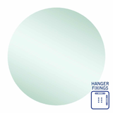 Rio Polished Edge Round Thermogroup Mirror 800mmØ - With Hangers