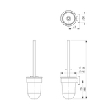 Radii Phoenix Toilet Brush & Holder Square - Chrome