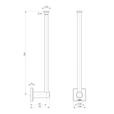 Radii Spare Phoenix Toilet Roll Holder Square Plate - Chrome