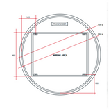 Backlit Round Thermogroup Mirror 900mmØ 79Watts Includes Thermogroup Mirror Demister - Cool Light