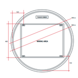 Backlit Round Thermogroup Mirror 900mmØ 79Watts Includes Thermogroup Mirror Demister - Warm Light