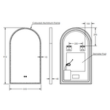 Arch 500D Led Remer Mirror With Cuban Bronze Frame