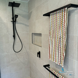 Bianca Nero Double Towel Rail 800mm - Matt Black