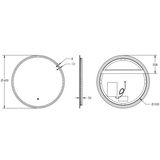 Sphere LED Remer Mirror 600 x 600 - Matt White