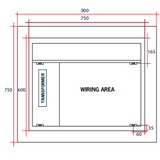 Thermogroup Backlit Rectangular Mirror Without Border Cool 900x750x45mm 55Watts - Includes Mirror Demister
