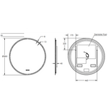 Sphere Premium 800 Led Remer Mirror 800W X 800H X 40D