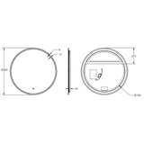 Sphere Led Remer Mirror With Demister 810W X 810H X 40D - Gunmetal