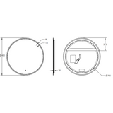 Sphere Led Remer Mirror 810W X 810H X 40D - Brushed Nickel