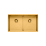 Spectra Double Bowl Oliveri Sink - Gold