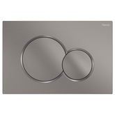 Fienza Sigma Round Button Flush Plate - Gunmetal
