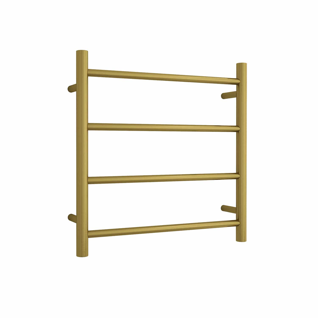 Thermorail Straight/Round Heated 550X550X122mm 41W 4 Bars- Brushed Gold