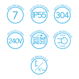 Thermorail STRAIGHT/ROUND 600X800X122MM 80WATTS 7 BARS - BRUSHED BRASS