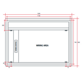 Backlit Rectangle Thermogroup Mirror With Cool Light 1200x800mm 108Watts - Includes Thermogroup Mirror Demister