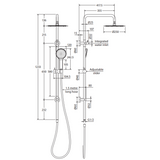 Kaya Twin Fienza Shower - Matte Black
